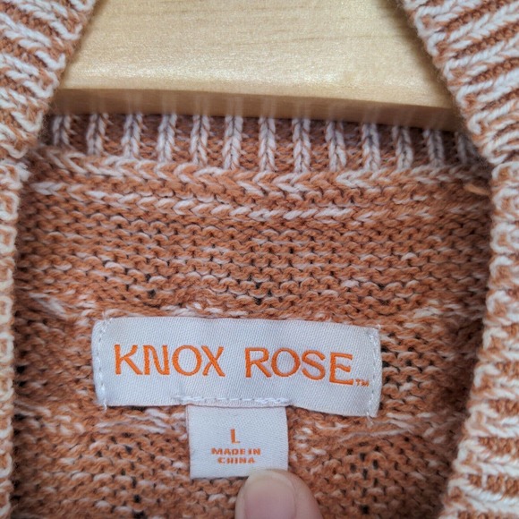 Knox Rose Women's Tunic Mock Neck Sweater Multicolor Large Geometric Pullover - Picture 8 of 12